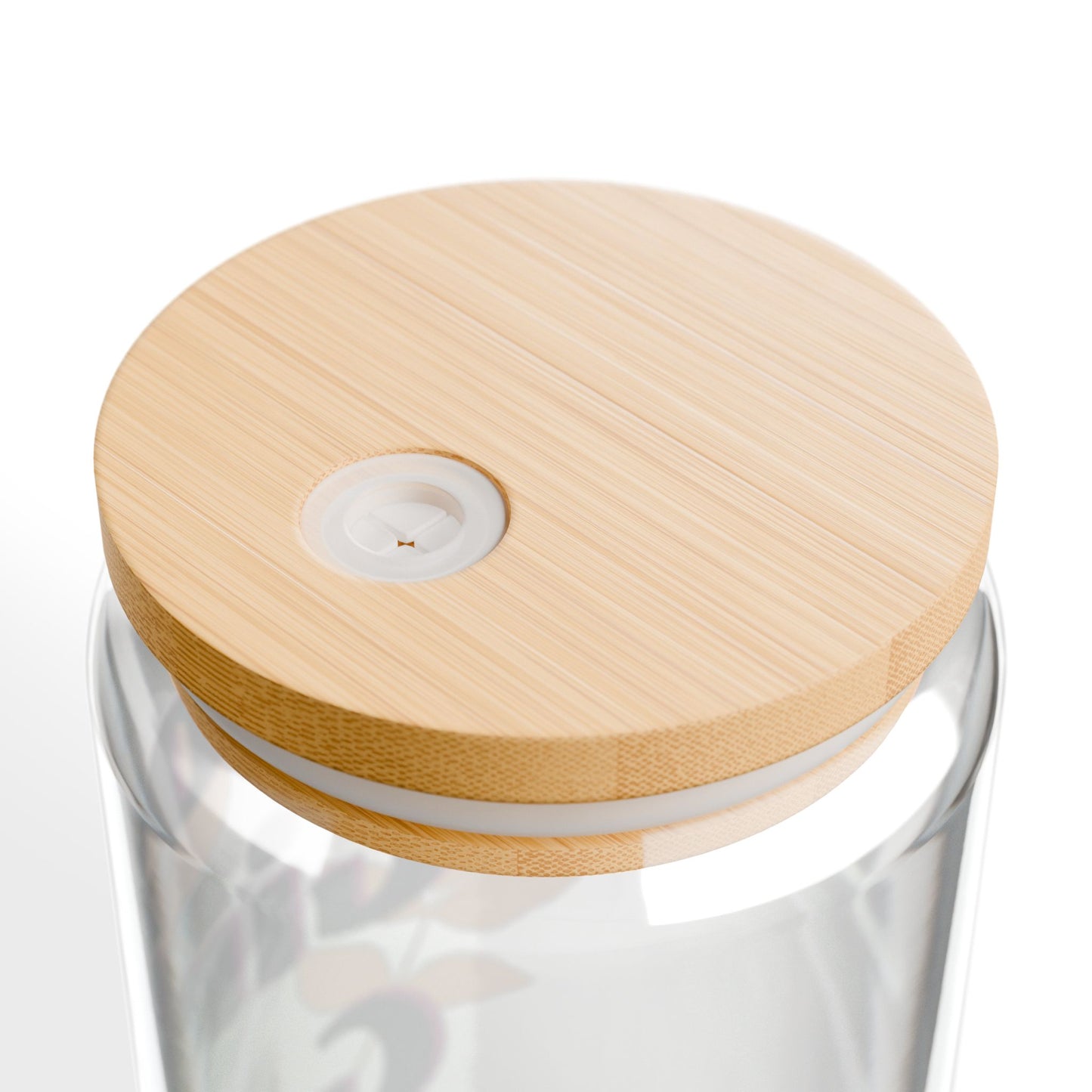 Inspirational Sipper Glass - Go Girl Go! | 16oz Clear Glass with Bamboo Lid