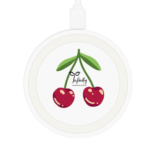Cherry Design Wireless Charging Pad - Fast & Stylish Phone Charger
