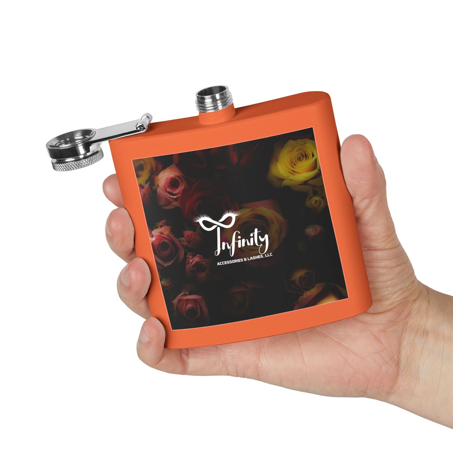 Stylish Infinity Stainless Steel Flask - Personalized 6oz Drink Holder for Parties & Celebrations