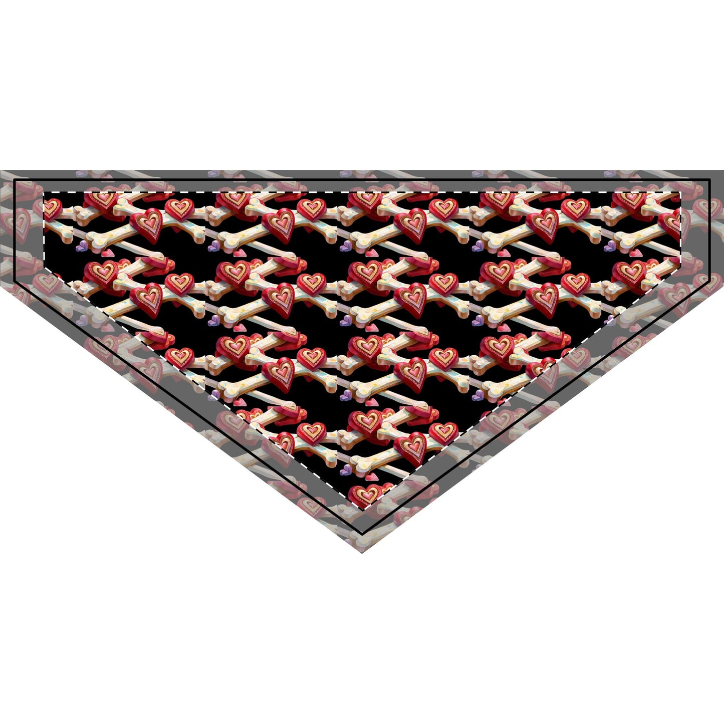 Clip-on Pet Bandana - Love Treats Design