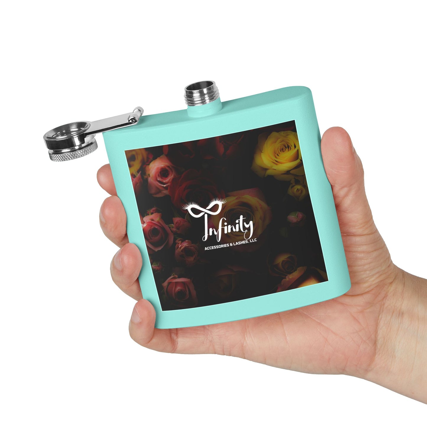 Stylish Infinity Stainless Steel Flask - Personalized 6oz Drink Holder for Parties & Celebrations