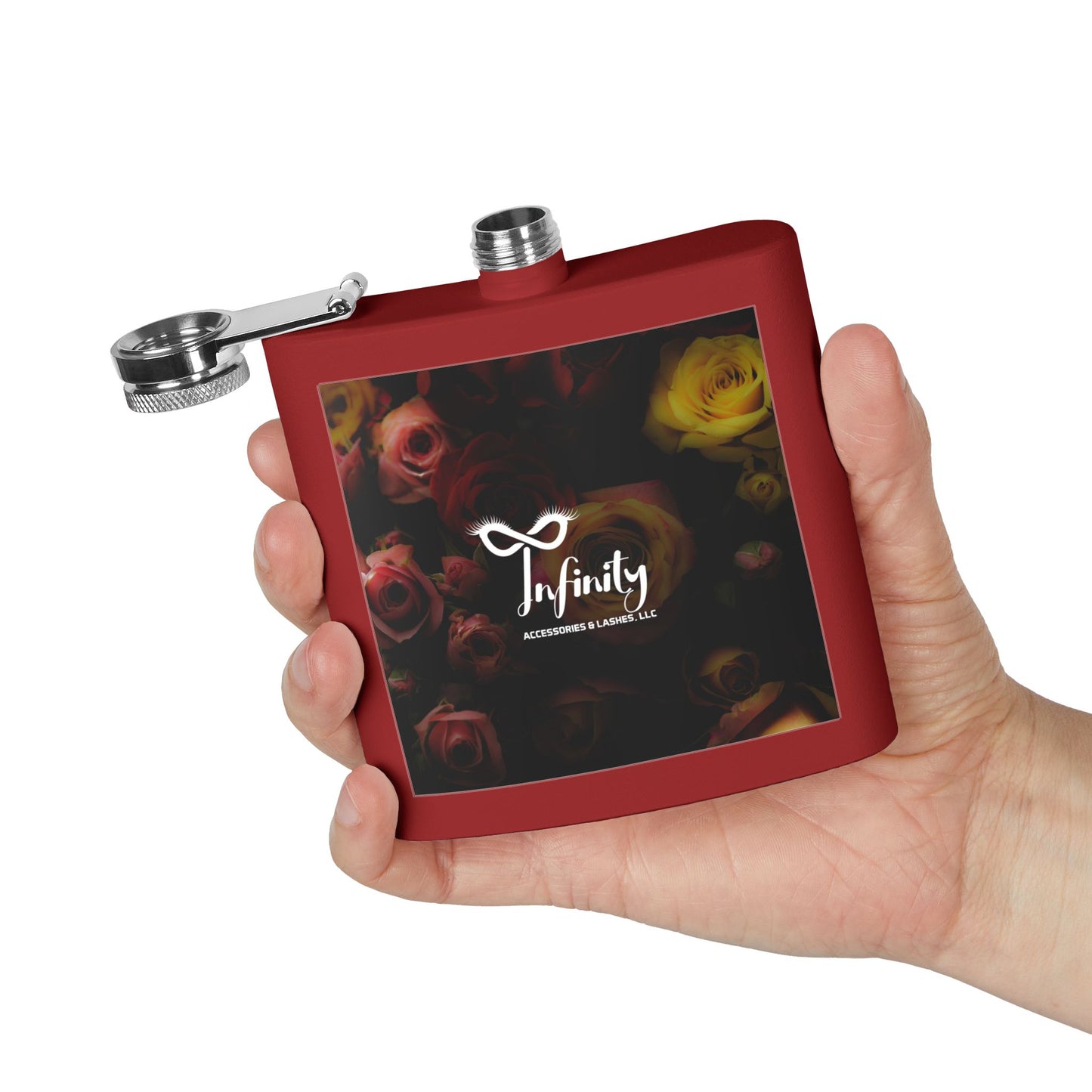 Stylish Infinity Stainless Steel Flask - Personalized 6oz Drink Holder for Parties & Celebrations