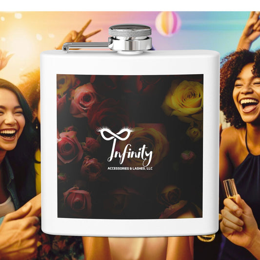 Stylish Infinity Stainless Steel Flask - Personalized 6oz Drink Holder for Parties & Celebrations