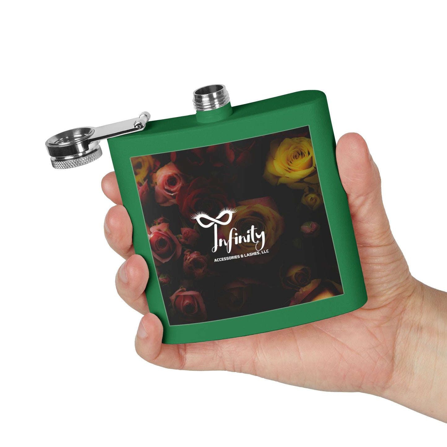 Stylish Infinity Stainless Steel Flask - Personalized 6oz Drink Holder for Parties & Celebrations