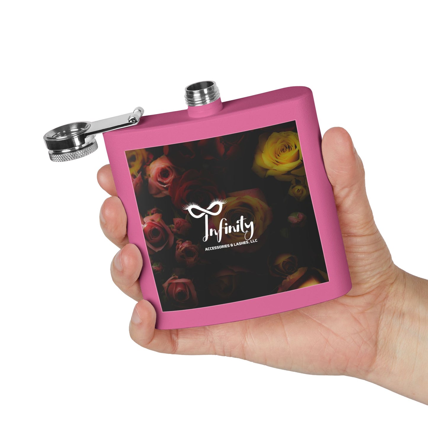 Stylish Infinity Stainless Steel Flask - Personalized 6oz Drink Holder for Parties & Celebrations