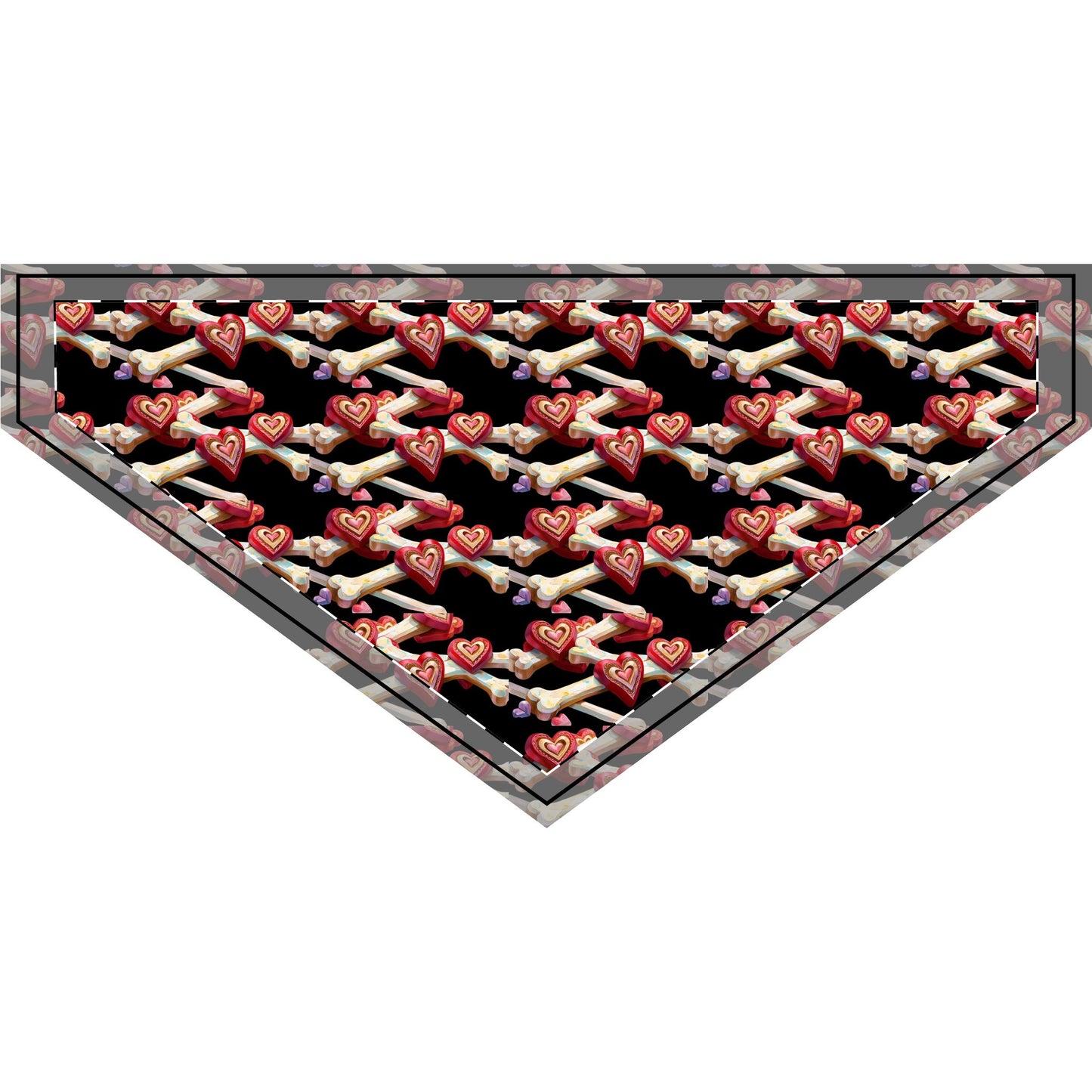 Clip-on Pet Bandana - Love Treats Design