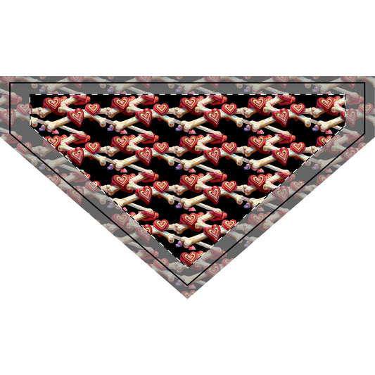 Clip-on Pet Bandana - Love Treats Design